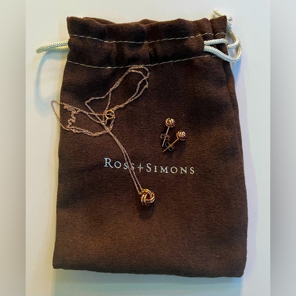 Ross-Simons Accessories - Ross+ Simmons 14k gold love knot necklace and earrings